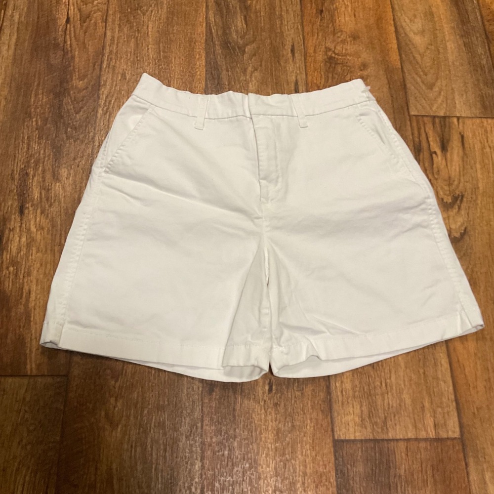 Anne Klein Shorts Size 10 White Cotton 5.5" Inseam Womens Chino